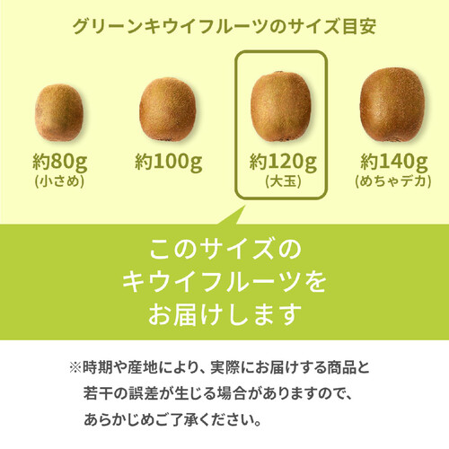 ［食べごろ+］【有機】ニュージーランド産ゼスプリ グリーンキウイフルーツ 大玉 6個 720g