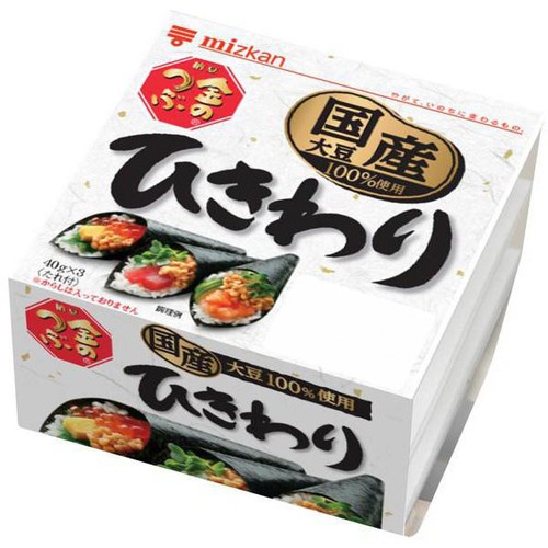 ミツカン 金のつぶ 国産ひきわり 3パック 40g x 3