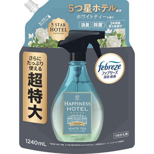 P&G レノアハピネスミスト ホワイトティーの香り つめかえ用4回分 消臭スプレー 1240mL