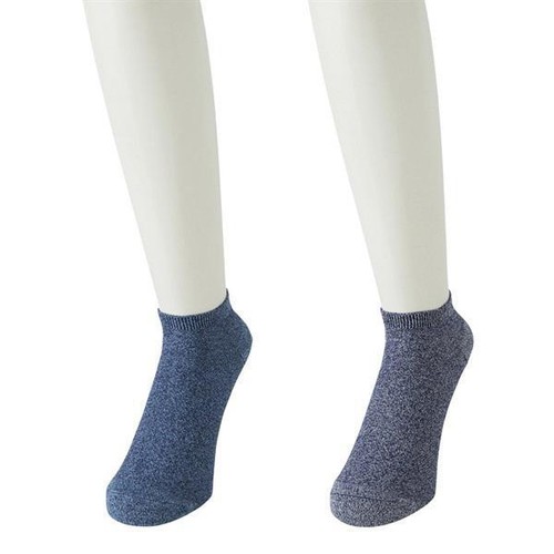 PEACE FIT(ピースフィット)COOL 鹿の子無地スニーカー丈ソックス 2足組 アソート 25ー27cm トップバリュ