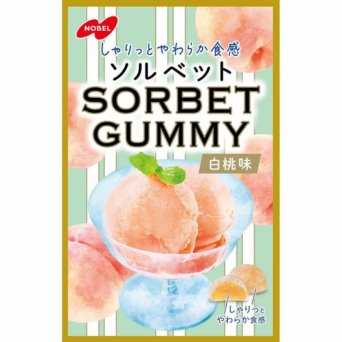 ノーベル製菓 ソルベットグミ白桃味 50g
