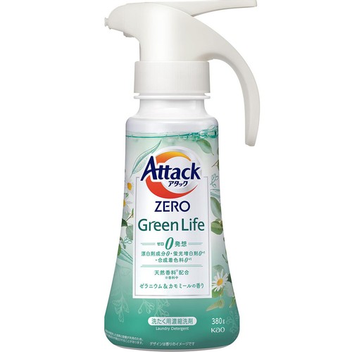 花王 洗濯洗剤 アタックZERO Green Life ワンハンドタイプ 380g Green