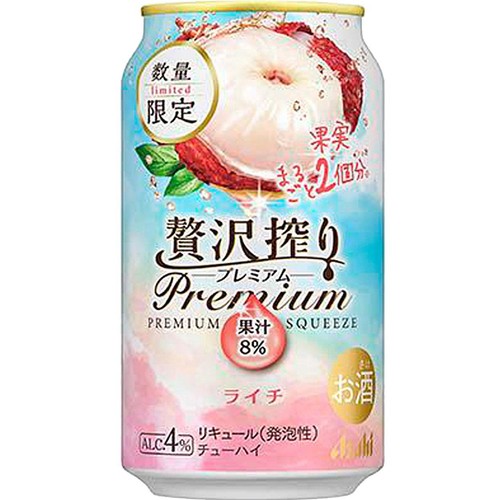 4%】 アサヒ 贅沢搾りプレミアム ライチ 350ml Green Beans | グリーン