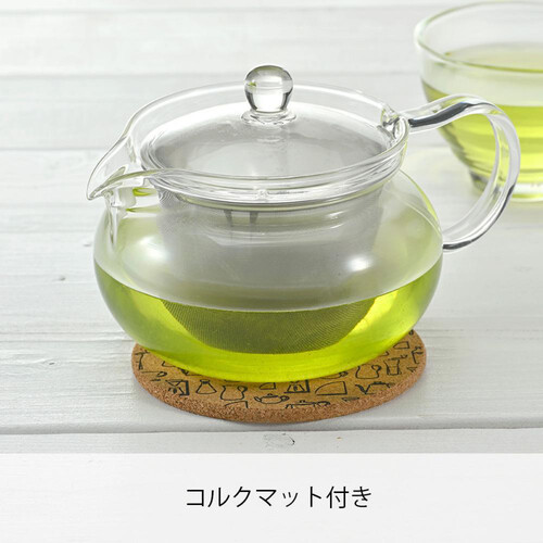 HARIO(ハリオ) 茶々急須丸450ml 限定コルクマット付 CHJMN45T