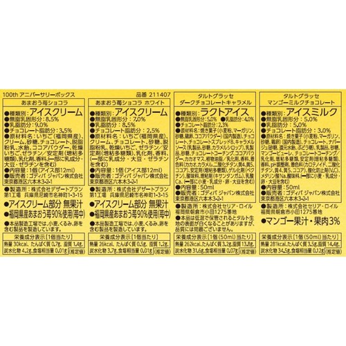 ゴディバ アニバーサリーボックス 4個入