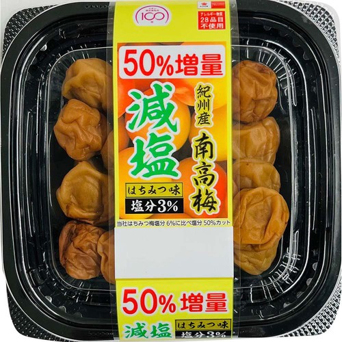 トノハタ 減塩紀州産 南高梅 はちみつ味 150g (100g+50g)