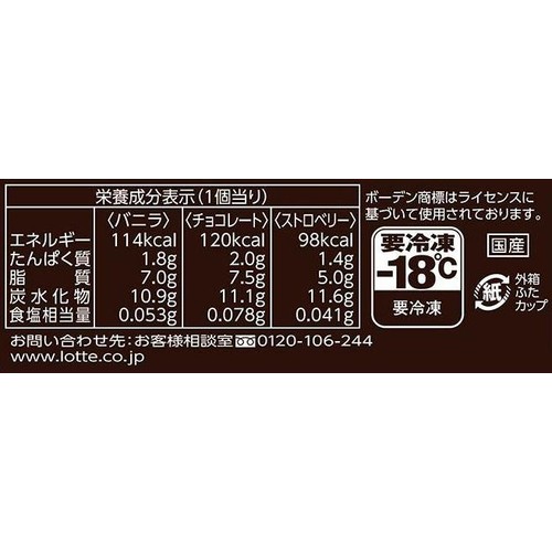 ロッテ レディーボーデン カップセレクション 75ml x 6個入