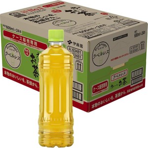 伊藤園 おーいお茶 緑茶 ラベルレス 1ケース 600ml x 24本 Green Beans