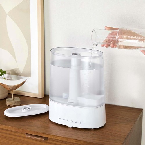 アイリスオーヤマ 上給水超音波加湿器 AHM-HUT55A-W Green Beans