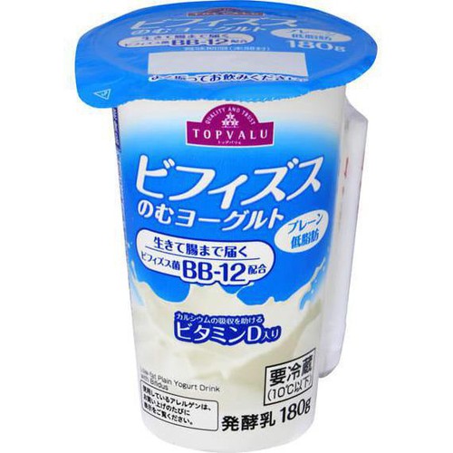 ビフィズスのむヨーグルト プレーン 低脂肪 180g トップバリュ