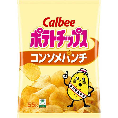 カルビー ポテトチップスコンソメパンチ 55g