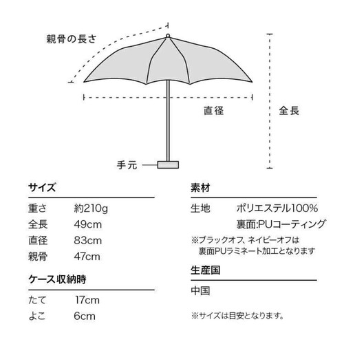 ワールドパーティー 遮光切り継ぎtiny ブラック 完全遮光&完全UVカット 親骨47cm BK