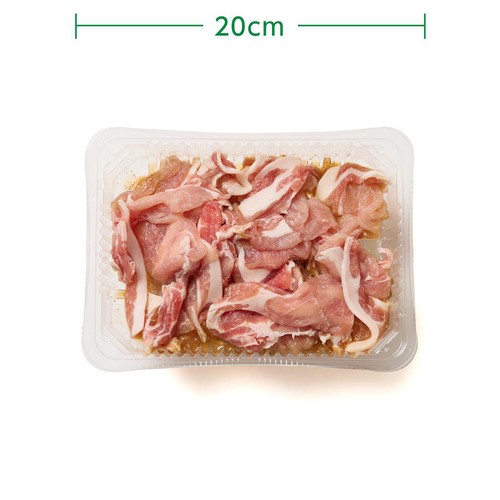 [鮮度+]【冷蔵】とうほく三元豚 豚肉ロース切りおとし味付け焼肉用 (源たれゴールド使用) (国産) 190g～250g