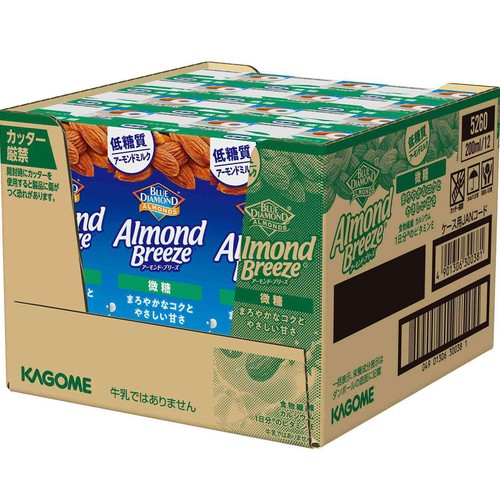 カゴメ アーモンド・ブリーズ 微糖 1ケース 200ml x 12本
