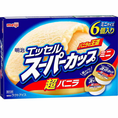 明治 エッセルスーパーカップミニ 超バニラ 80ml x 6個入