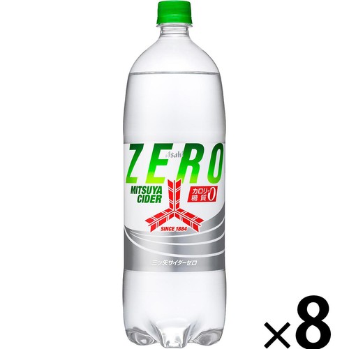 アサヒ飲料 三ツ矢サイダーZERO 1ケース 1500ml x 8本 Green Beans