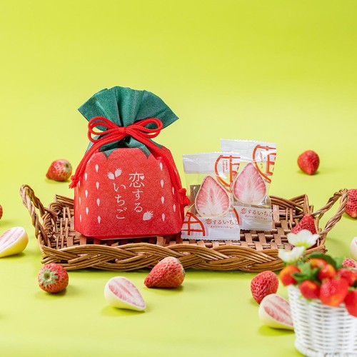 静風 恋するいちご巾着 5個 Green Beans | グリーンビーンズ by AEON