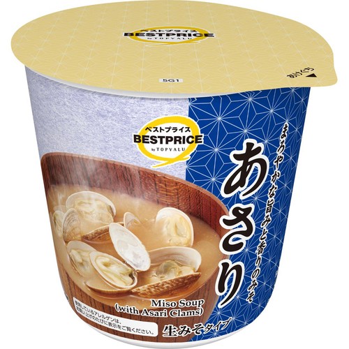 カップみそ汁 あさり 50.3g トップバリュベストプライス