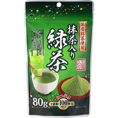 国産抹茶使用 抹茶入り緑茶 80g Green Beans | グリーンビーンズ by AEON
