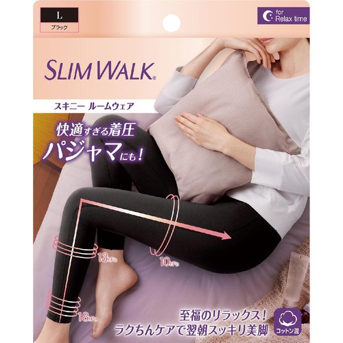 【お取り寄せ商品】 ピップ スリムウォーク スキニールームウェア ブラック L