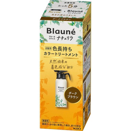 花王 ブローネ ナチュリラ 色長持ちカラートリートメント ダークブラウン 本体 155g