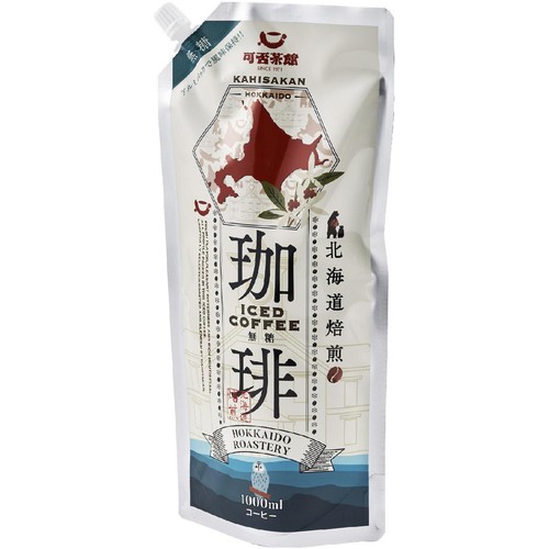 ユニマットライフ 可否茶館 アイスコーヒー パウチタイプ 無糖 1000ml