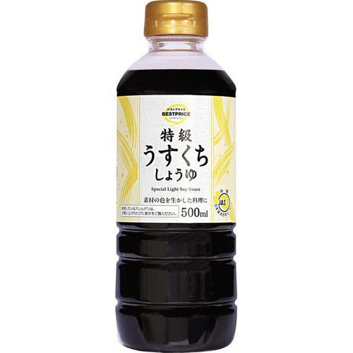 特級うすくちしょうゆ 500ml トップバリュベストプライス