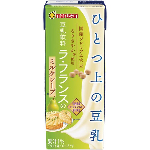 マルサンアイ ひとつ上の豆乳 豆乳飲料 ラ・フランスのミルクレープ