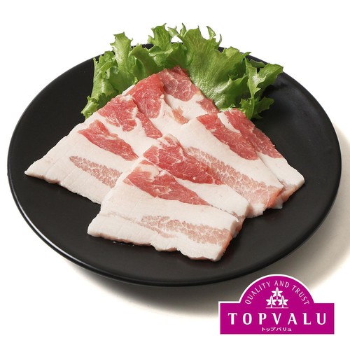 国産豚肉ばら焼肉用 90g-170g 【冷蔵】トップバリュ