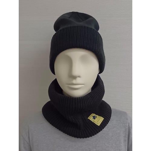 【HYKE】フリンジリブネックウォーマー ハイク hyke フリンジリブネックウォーマー