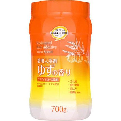 薬用]入浴剤ゆずの香り クリアイエローの湯色 本体 700g トップバリュ