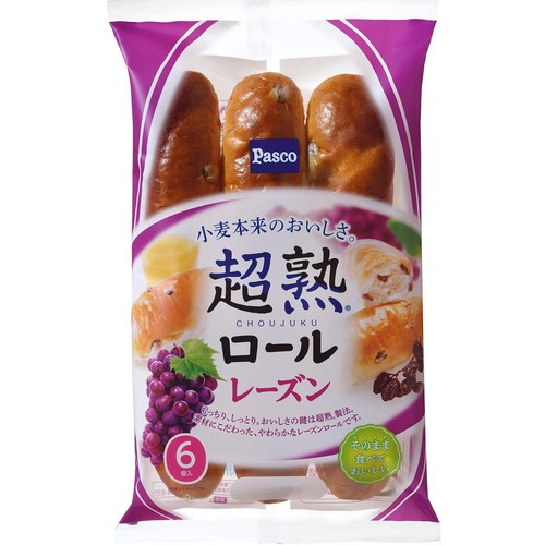 パスコ 超熟ロールレーズン 6個入