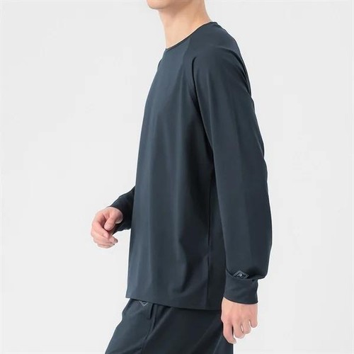 EXセリアント ウェア ルームウエア(ルーム長袖Tシャツ) 紳士 ネイビー XL トップバリュ CELLIANT(セリアント)