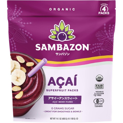 Sambazon アサイースーパーフルーツパック 800g✖︎5p SAMBAZON サンバゾン有機アサイースーパーフルーツパック ピュア