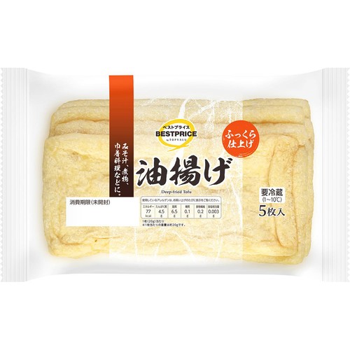 油揚げ 5枚 トップバリュベストプライス