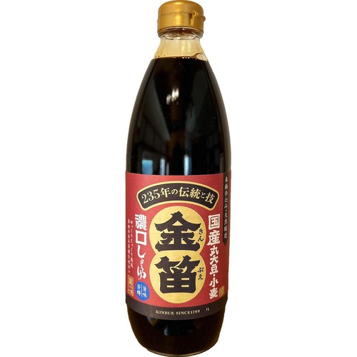 笛木醤油 金笛しょうゆ 1L