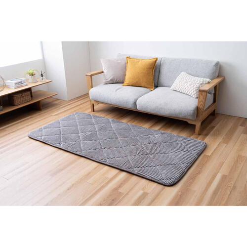 新品☆90×185㎝ブラウン系まるで敷布団のような極厚ラグ〇B386 ニッセン 単品配送 ラグ まるでお 布団 のようなふっくら極厚