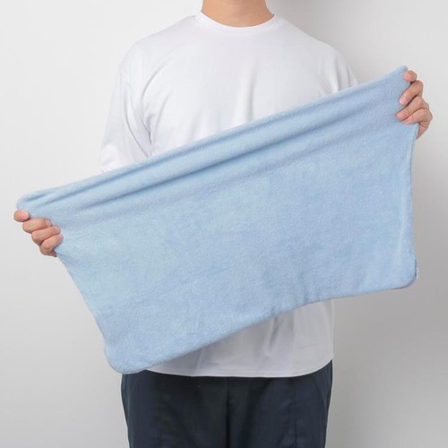 のびのびまくらカバーパイル 43 x 63cm まくら用 ブルー ホームコーディ