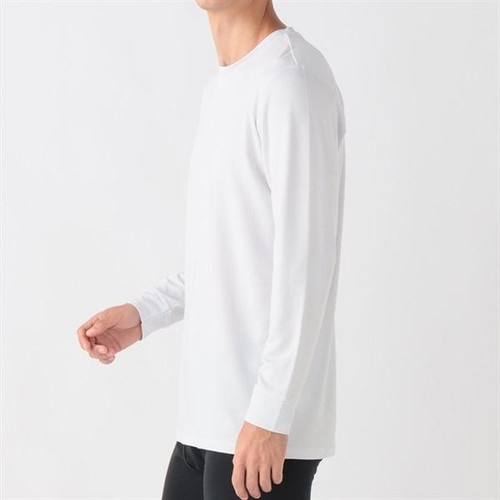 PEACE FIT(ピースフィット)WARM 厚地長袖クルーネックシャツ 紳士 シロ L トップバリュ