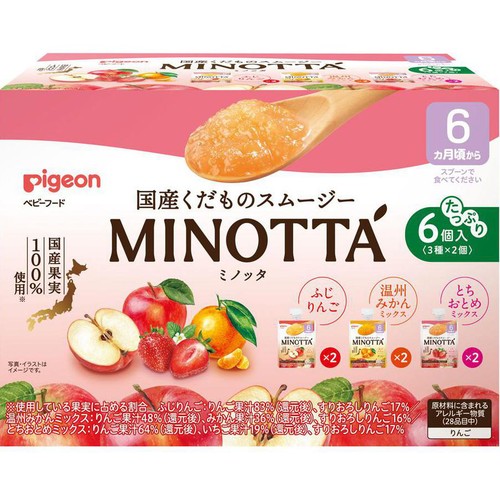 ピジョン MINOTTA6個セット 6ヵ月頃から 420g(3種 x 2個入)
