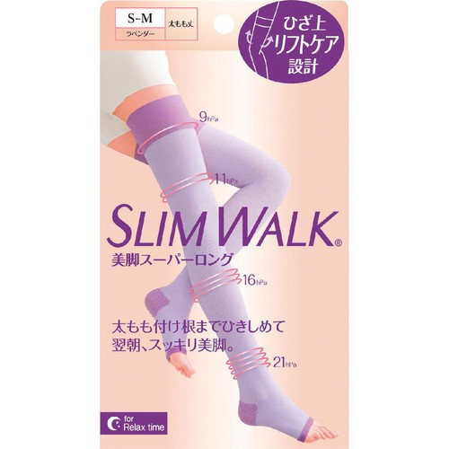【お取り寄せ商品】 ピップ スリムウォーク 美脚スーパーロング ラベンダー S-M