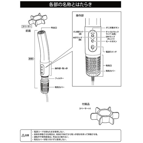 ドウシシャ ふとんジェット R500 靴アタッチメント HKA-042(BG)