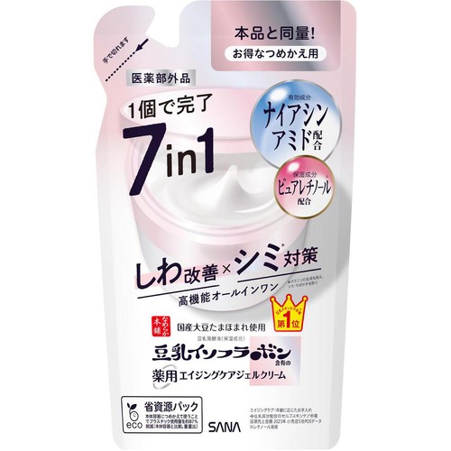 なめらか本舗 豆乳イソフラボン 薬用エイジングケアジェルクリーム つめかえ用 100g
