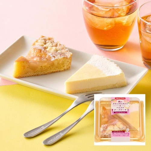 ドンレミー 桃のクランブルタルト&ベイクドチーズケーキ 2個入