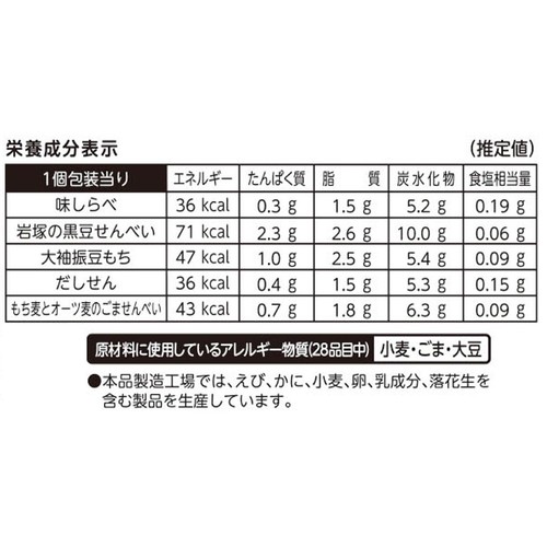 岩塚製菓 岩塚の国産米 100%米菓詰合せ 165g
