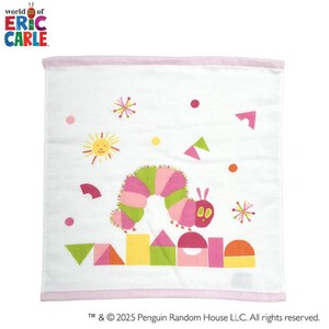 林 はらぺこあおむし ガーゼ&パイルハンドタオル 約34 x 35cm ピンク