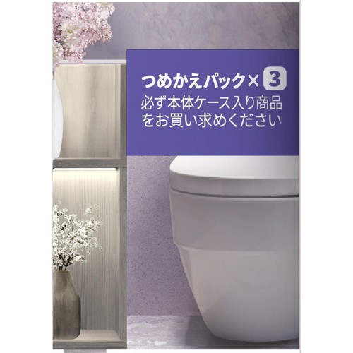 P&G ファブリーズトイレ用消臭剤 壁のニオイまで中和消臭 ホワイトムスク つめかえ3個パック 6.3mL x 3回分
