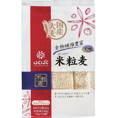 はくばく 米粒麦 12袋入 540g