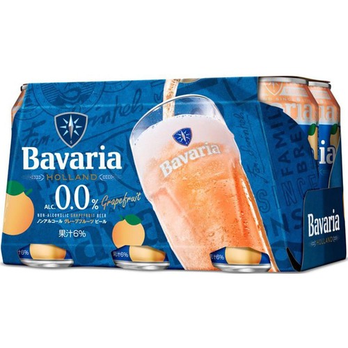【ノンアルコール/オランダ産】 バヴァリア グレープフルーツ 330ml x 6本