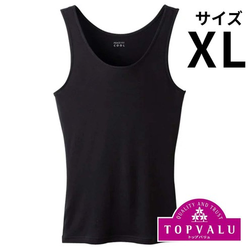 PEACE FIT(ピースフィット) COOL コットンタンクトップ 婦人 クロ XL トップバリュ